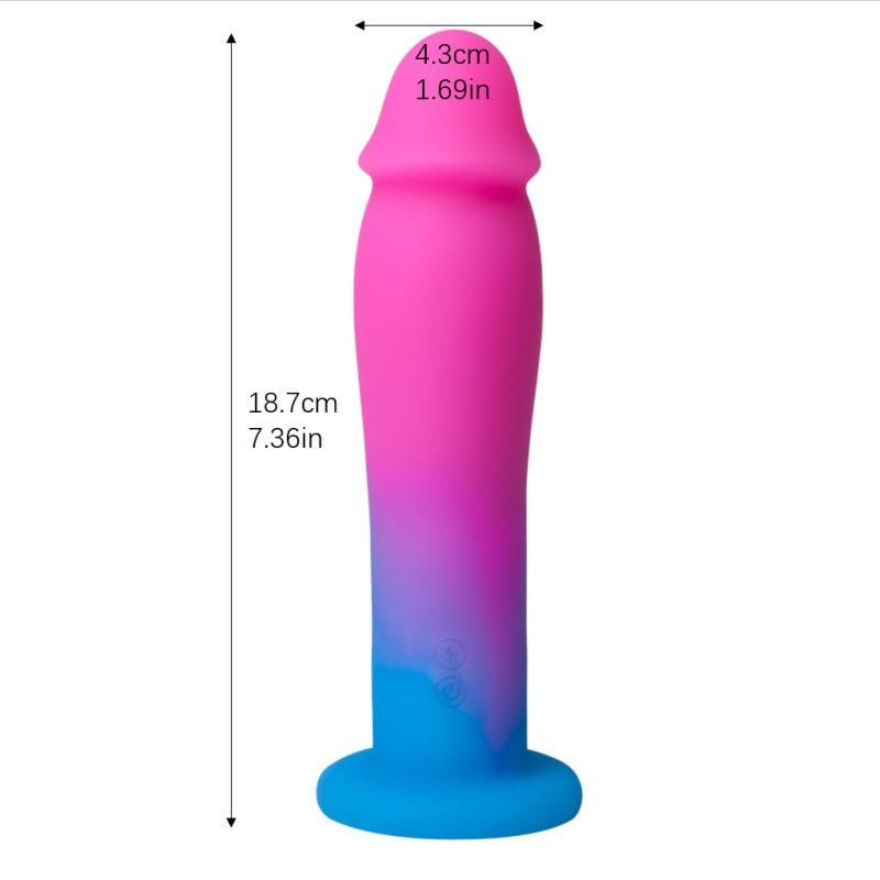 LOVESVIBE Bunte Dildo Vibrator Sexspielzeug für Frauen mit 8 Vibrationsmodi & Ein-Klick Climax Realistische Dildos Paare