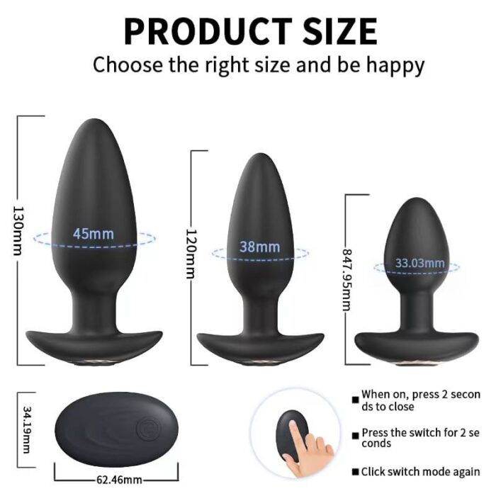 Lovesvibe 10 Frequenzen Elektrische Silikon Anal Plug Analvibratoren für Mann mit Fernbedienung