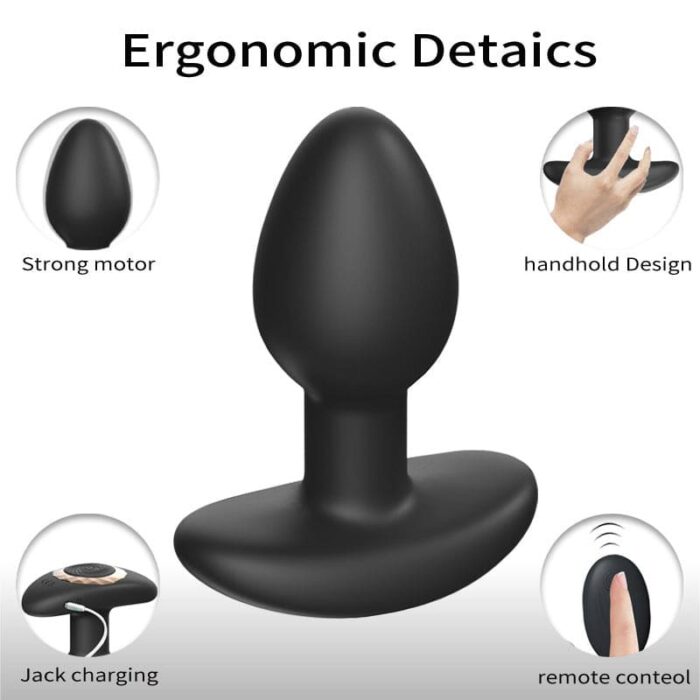 Lovesvibe 10 Frequenzen Elektrische Silikon Anal Plug Analvibratoren für Mann mit Fernbedienung