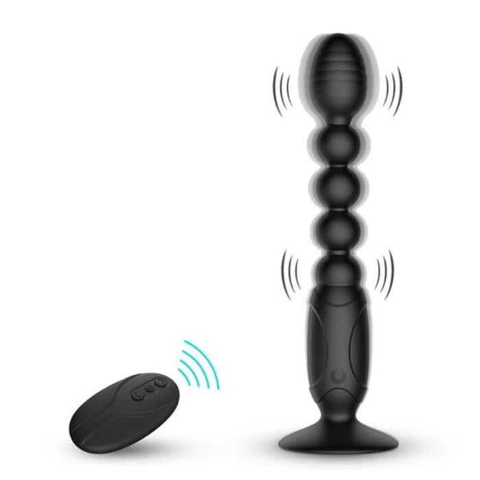 Lovesvibe Analkugeln Vibrator mit 10 Vibrationsmodi Silikon Analvibrator Adult Sex Toys für Frauen Paare