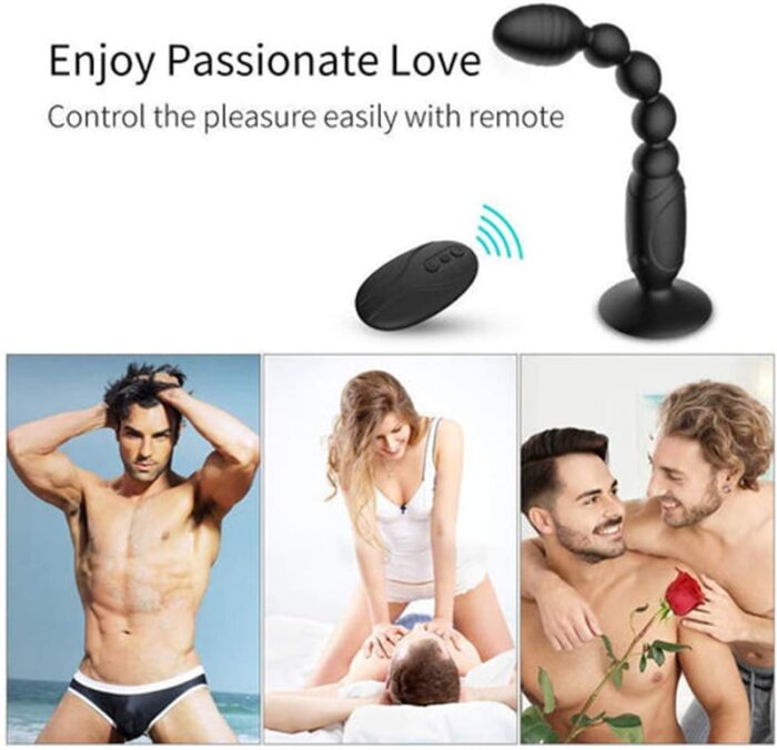 Lovesvibe Analkugeln Vibrator mit 10 Vibrationsmodi Silikon Analvibrator Adult Sex Toys für Frauen Paare