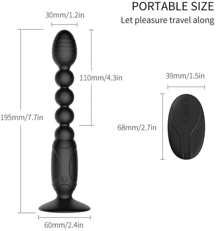 Lovesvibe Analkugeln Vibrator mit 10 Vibrationsmodi Silikon Analvibrator Adult Sex Toys für Frauen Paare