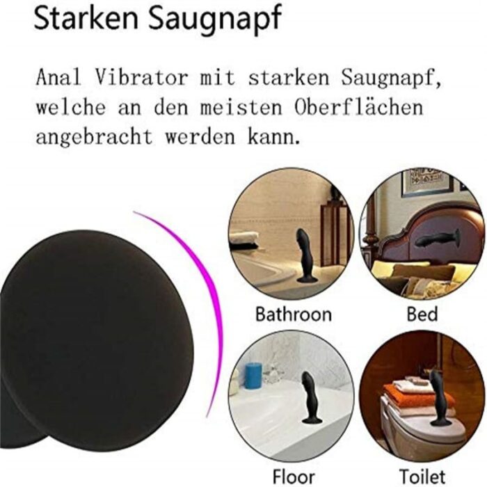Lovesvibe Analplug Vibratoren Silikon Prostata Stimulator mit 10 Vibrationsmodi und Fernbedienung Analvibratoren für Mann
