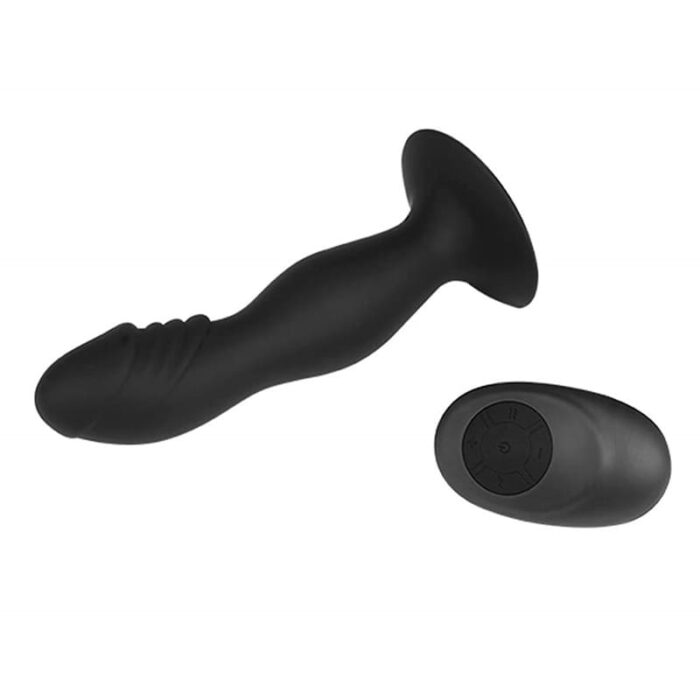 Lovesvibe Analplug Vibratoren Silikon Prostata Stimulator mit 10 Vibrationsmodi und Fernbedienung Analvibratoren für Mann