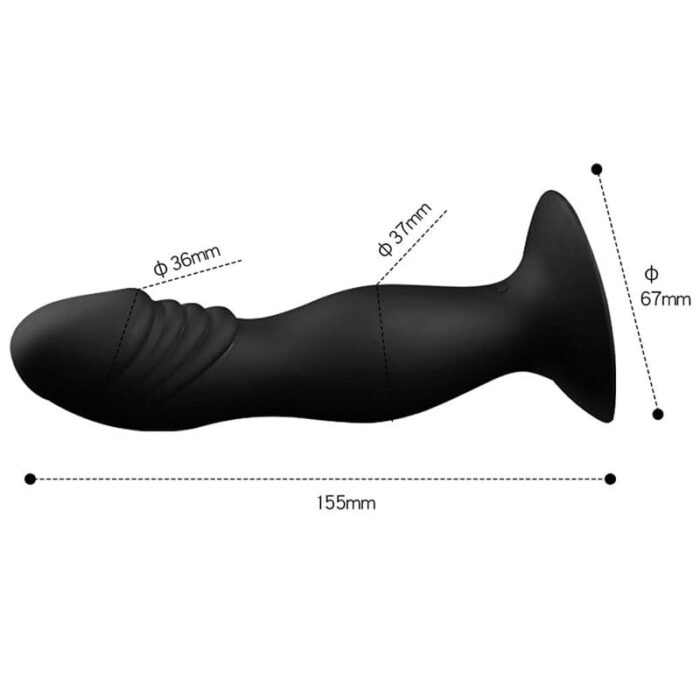 Lovesvibe Analplug Vibratoren Silikon Prostata Stimulator mit 10 Vibrationsmodi und Fernbedienung Analvibratoren für Mann