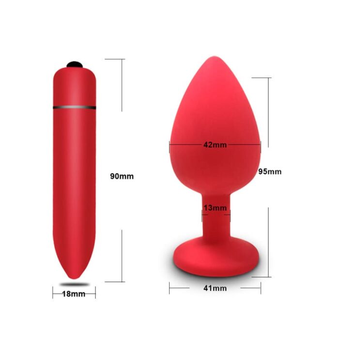Lovesvibe Analplug aus Silikon für Männer Anal Vibratorenset Buttplug für Frau Paare
