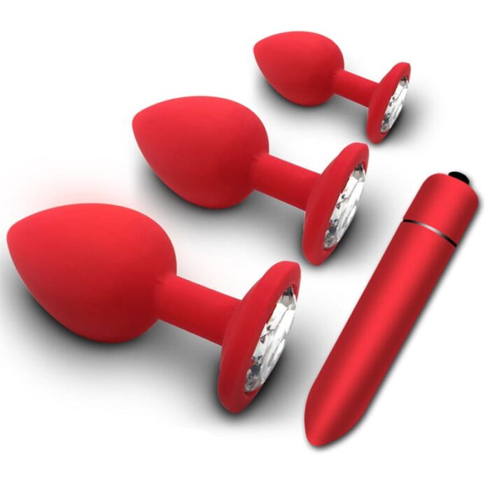 Lovesvibe Analplug aus Silikon für Männer Anal Vibratorenset Buttplug für Frau Paare