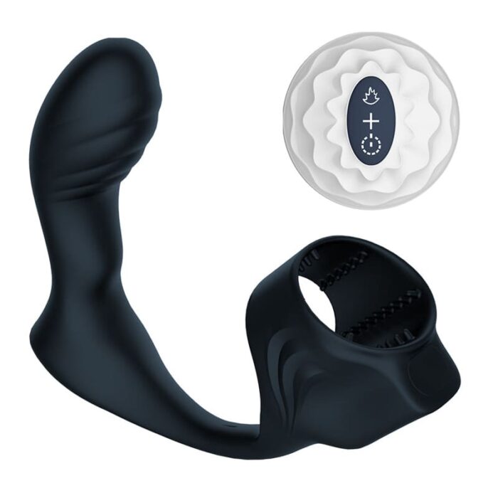 Lovesvibe Analvibratoren für Mann mit Penisring, 7 Vibrationen Prostata Massage Sextoy mit Fernbedienung