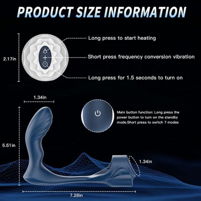 Lovesvibe Analvibratoren für Mann mit Penisring, 7 Vibrationen Prostata Massage Sextoy mit Fernbedienung