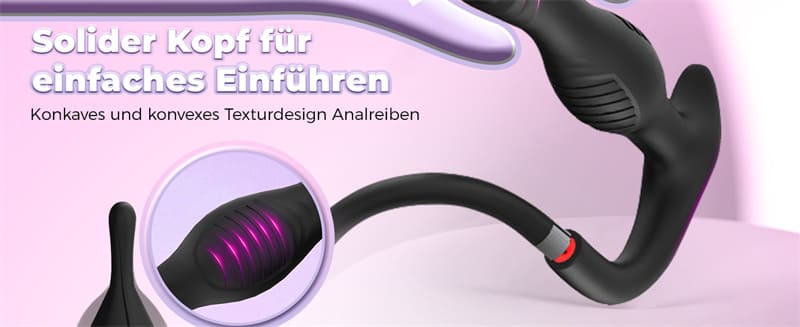 Lovesvibe Aufblasbar Analplug mit Pumpe, 24cm Verstellbar Riesen Dildo Butt Plug Anal Dilatator SM Sexspielzeug