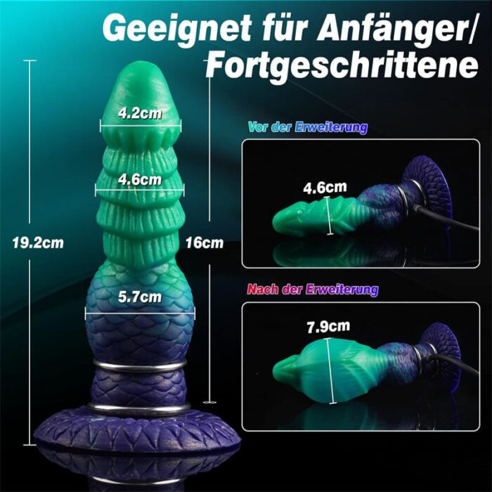 Lovesvibe Monster Dildo Aufblasbarer Fantasy Knot Dildo Fantasy Knot Dildo für Fetisch BDSM Analsex Groß Anal Dilatator