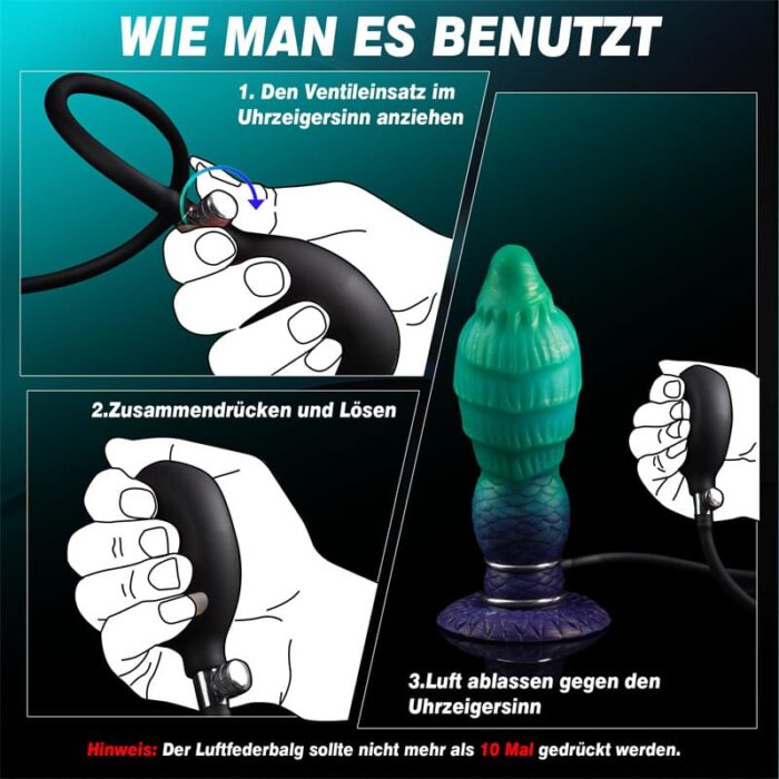 Lovesvibe Monster Dildo Aufblasbarer Fantasy Knot Dildo Fantasy Knot Dildo für Fetisch BDSM Analsex Groß Anal Dilatator