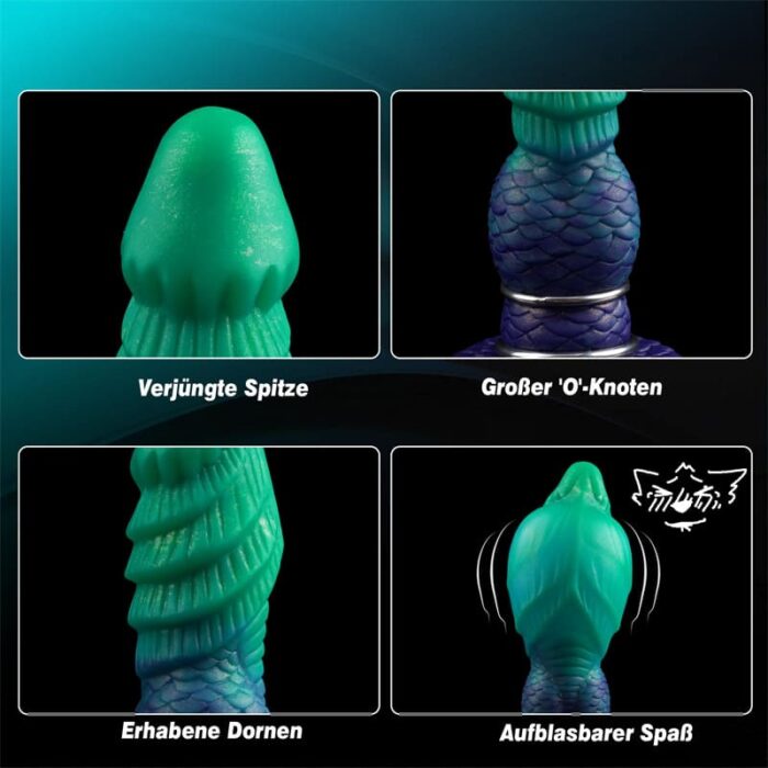 Lovesvibe Monster Dildo Aufblasbarer Fantasy Knot Dildo Fantasy Knot Dildo für Fetisch BDSM Analsex Groß Anal Dilatator