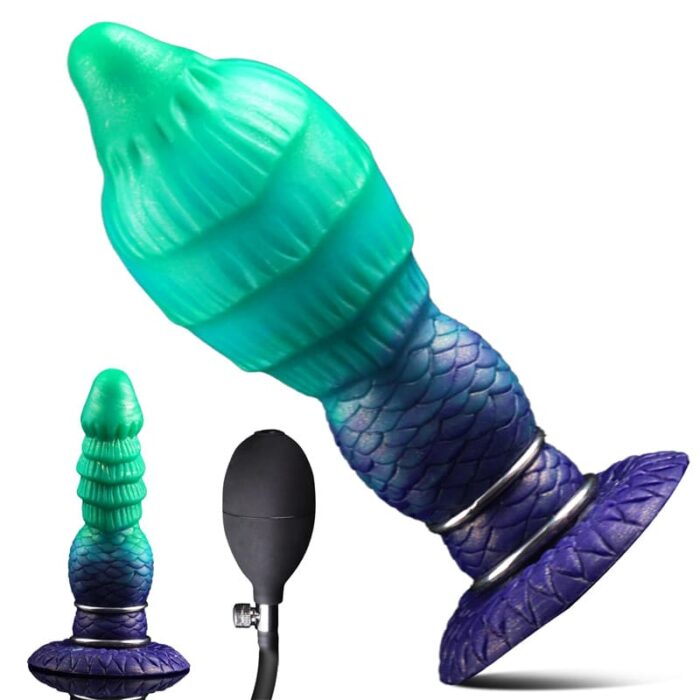 Lovesvibe Monster Dildo Aufblasbarer Fantasy Knot Dildo Fantasy Knot Dildo für Fetisch BDSM Analsex Groß Anal Dilatator
