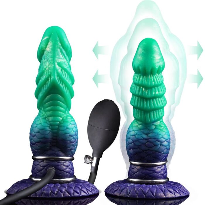 Lovesvibe Monster Dildo Aufblasbarer Fantasy Knot Dildo Fantasy Knot Dildo für Fetisch BDSM Analsex Groß Anal Dilatator
