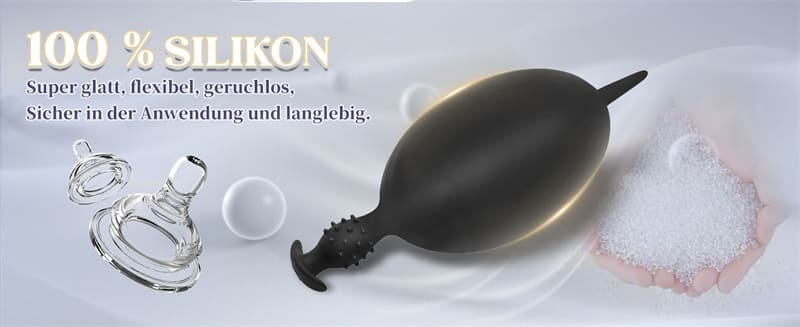 Lovesvibe Superlang Inflatable Plugs mit Pumpe 26cm Verstellbar Riesen Dildo Aufblasbar Analplug