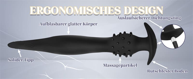 Lovesvibe Superlang Inflatable Plugs mit Pumpe 26cm Verstellbar Riesen Dildo Aufblasbar Analplug