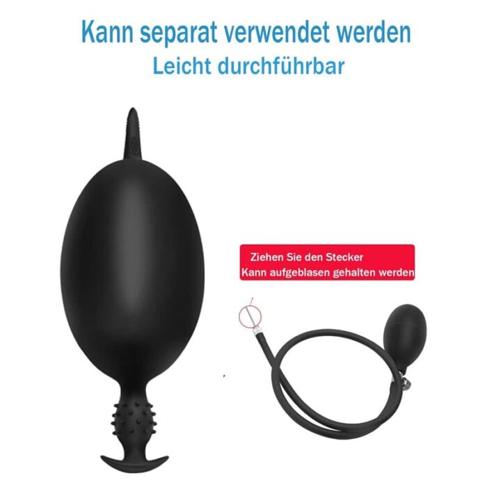 Lovesvibe Superlang Inflatable Plugs mit Pumpe 26cm Verstellbar Riesen Dildo Aufblasbar Analplug