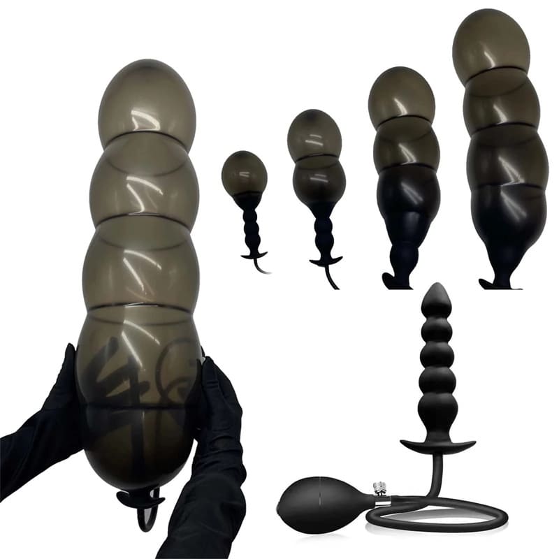 Lovesvive Super Große XXL Aufblasbarer Analplug für Vagina Anus Expansion mit Abnehmbarer Pumpe Fetisch SM Analsex