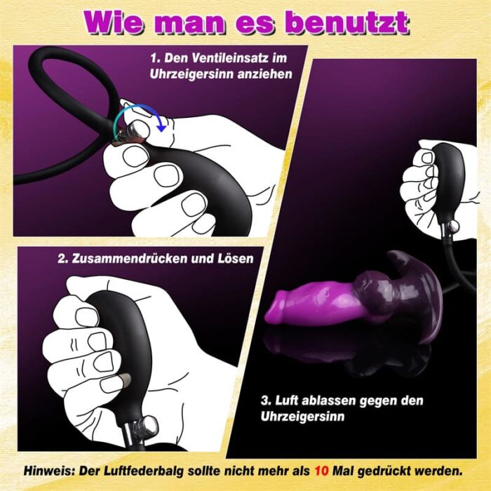 Monster Aufblasbarer Dildo für Männer Frauen Groß Anal Inflatable XXL Dildo Fantasy Knot Dildo BDSM Analsex