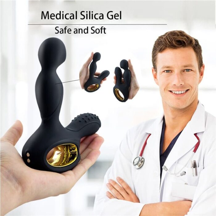 NVTOYS Anal Dildo Prostata Massagegerät Männer mit 9 Vibrationen und 3 Rotations Silikon Anal Vibrator Sex Toy