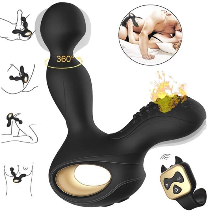 NVTOYS Anal Dildo Prostata Massagegerät Männer mit 9 Vibrationen und 3 Rotations Silikon Anal Vibrator Sex Toy