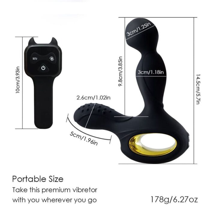 NVTOYS Anal Dildo Prostata Massagegerät Männer mit 9 Vibrationen und 3 Rotations Silikon Anal Vibrator Sex Toy