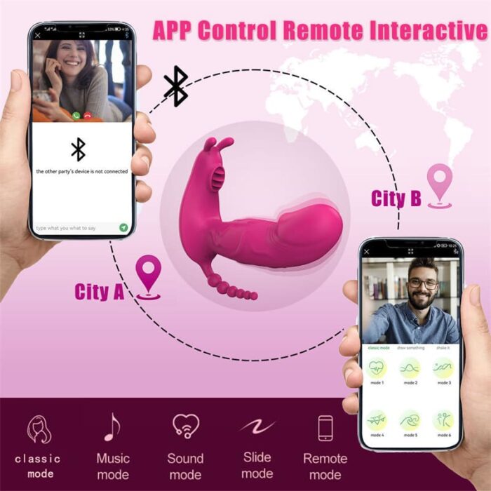 Rabbit Dildo Vibrator Sex Spielzeug für die Frau mit 9 Vibrations und APP Anal Vibrator Dildo für Paare