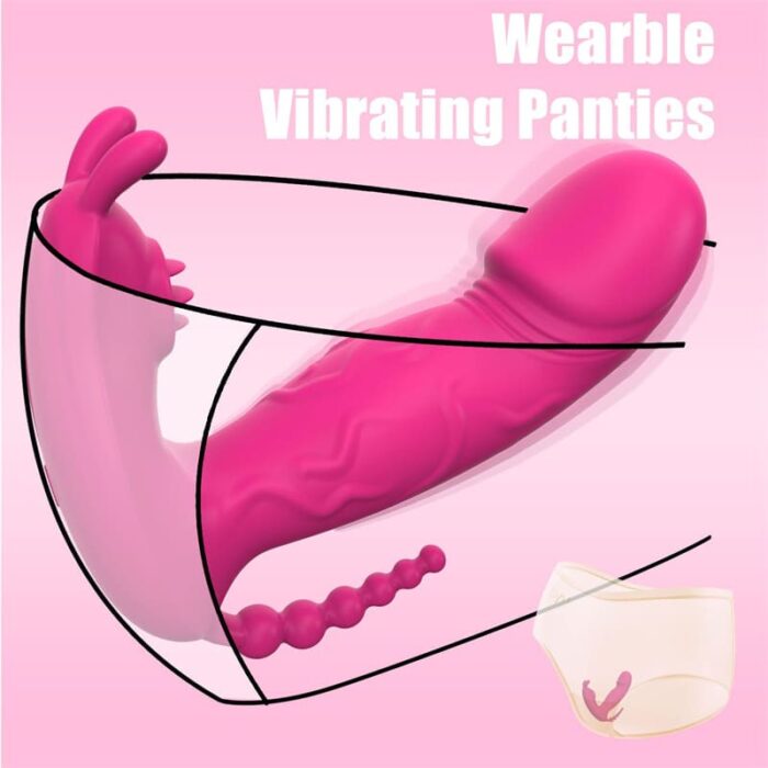 Rabbit Dildo Vibrator Sex Spielzeug für die Frau mit 9 Vibrations und APP Anal Vibrator Dildo für Paare