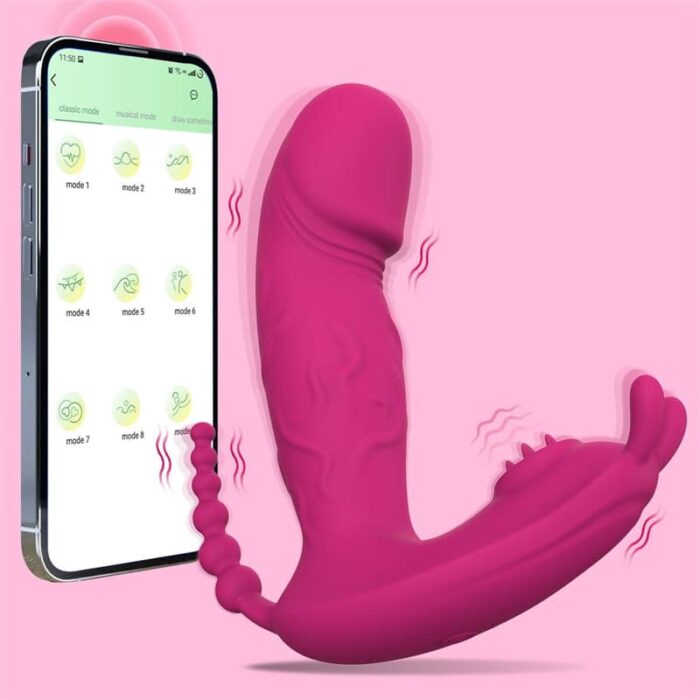Rabbit Dildo Vibrator Sex Spielzeug für die Frau mit 9 Vibrations und APP Anal Vibrator Dildo für Paare
