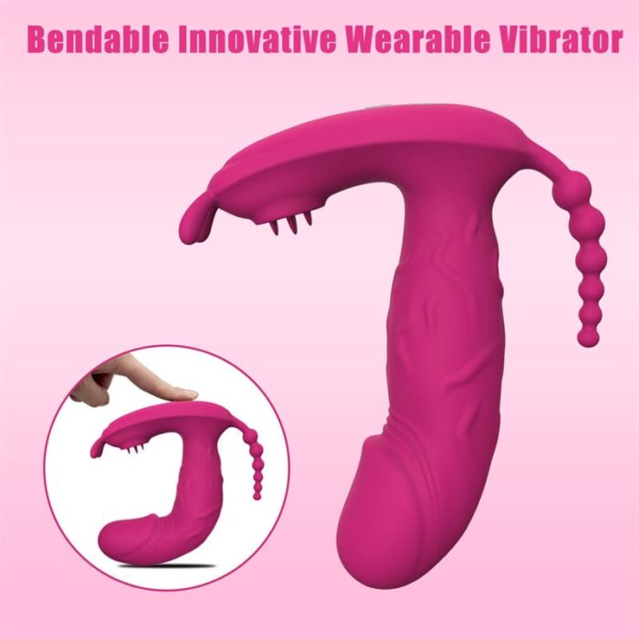 Rabbit Dildo Vibrator Sex Spielzeug für die Frau mit 9 Vibrations und APP Anal Vibrator Dildo für Paare