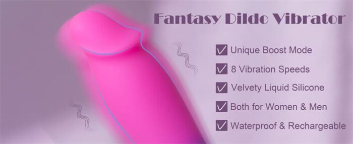 Realistische Dildo Vibratoren mit Saugnapf, LOVESVIBE 8 Vibrationsmodi Bunte Analdildos Sexspielzeug für Frauen Paare
