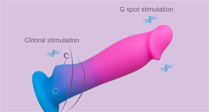 Realistische Dildo Vibratoren mit Saugnapf, LOVESVIBE 8 Vibrationsmodi Bunte Analdildos Sexspielzeug für Frauen Paare