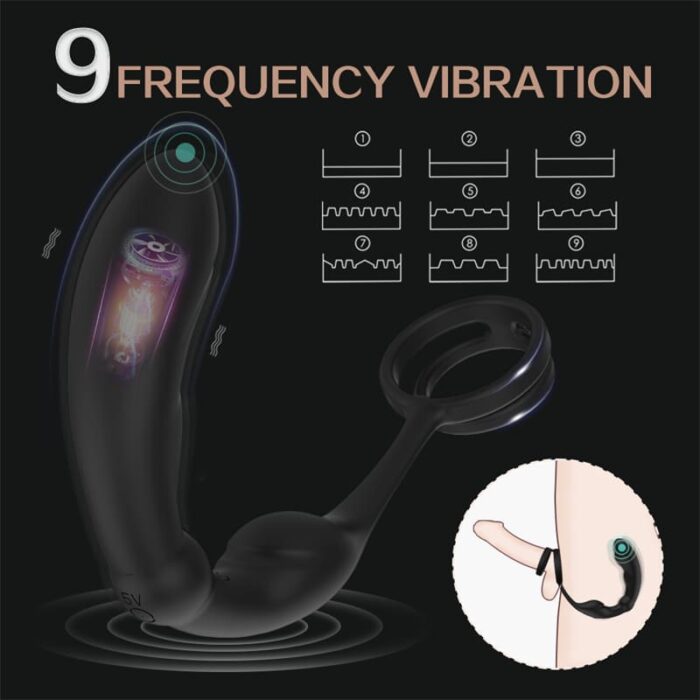 Roomfun QS-039 Anal Vibrator Prostata Stimulation Männer mit 9 Vibrations Sex Spielzeug für die Männer