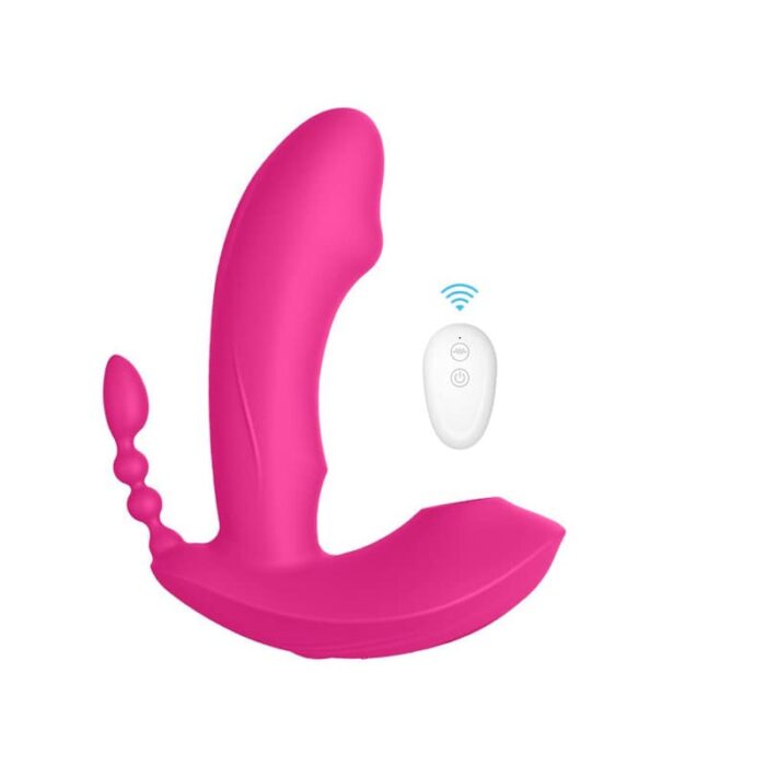 Rosa G-Punkt Stimulator mit Analkugeln & Klitoris Sauger, 3 In 1 Vibration für Frauen Sex Spielzeug Dildo Vibrator