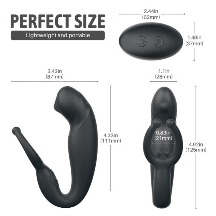 S-HANDE S234-2 Prostata Massagegerät Analvibrator für Mann mit 9 Vibrationsmodi Silikon Anal Dildo Sex Toys