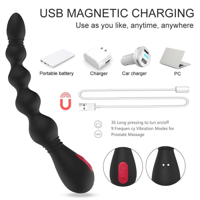 S-HANDE SHD-S166 Analkugeln für Mann mit 9 Vibrationsmodi Analvibratoren Anal Beads Sex Spielzeug für Frauen