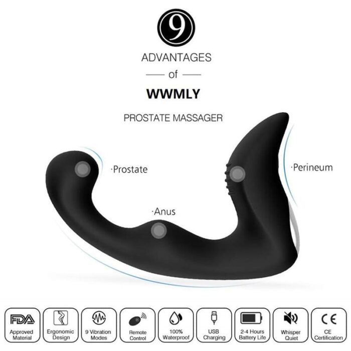 SHD-010 Anal Vibrator G-Punkt Vibratoren mit 9 Vibrations Wasserdicht Prostata Stimulation mit Fernbedienung
