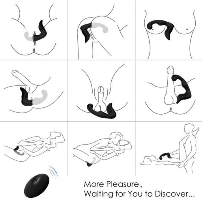 SHD-010 Anal Vibrator G-Punkt Vibratoren mit 9 Vibrations Wasserdicht Prostata Stimulation mit Fernbedienung