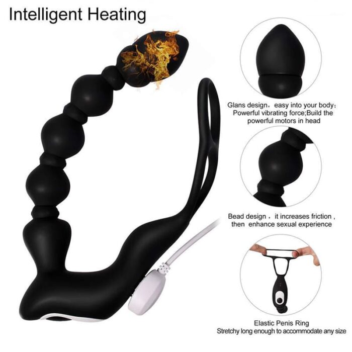 The Tower Analkugel Analvibratoren für Mann Frau mit 10 Vibrationsmodi Anal Dildo Vibrator Analplug für Männer Frauen