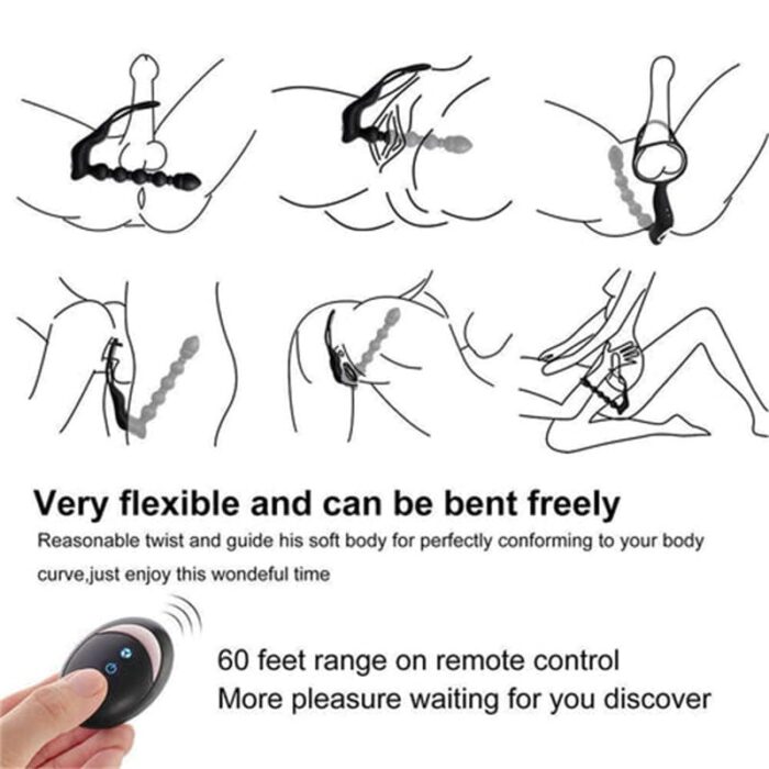 The Tower Analkugel Analvibratoren für Mann Frau mit 10 Vibrationsmodi Anal Dildo Vibrator Analplug für Männer Frauen
