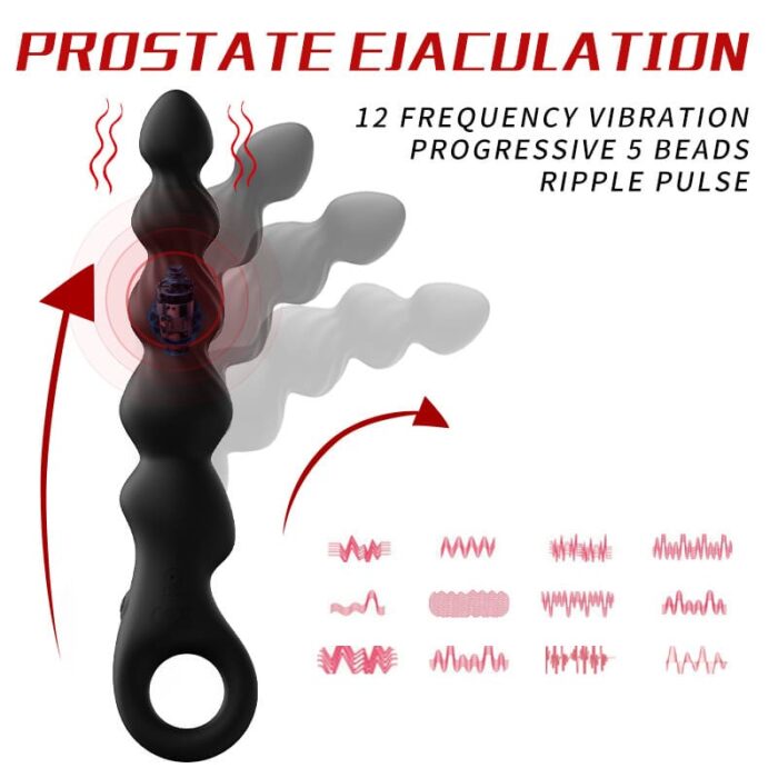YEAIN YY810 Analkugeln Prostata Stimulator mit 12 Vibrations Analvibrator Sex Spielzeug für die Paare