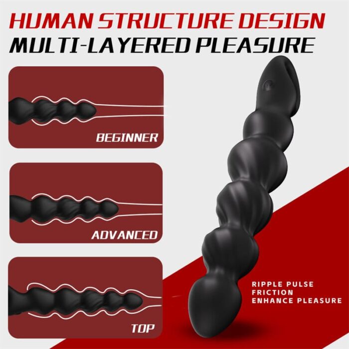 YEAIN YY810 Analkugeln Prostata Stimulator mit 12 Vibrations Analvibrator Sex Spielzeug für die Paare