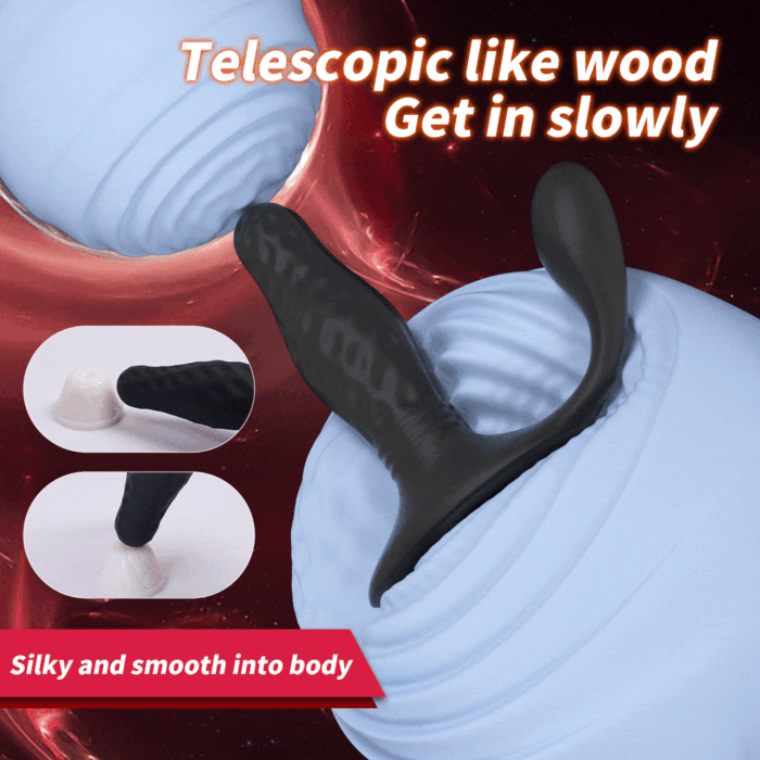 YEAIN YY813 Anal Dildo Männer Prostata Stimulator mit 12 Vibrations & 3 Stoßfunktion Wasserdicht Analvibrator