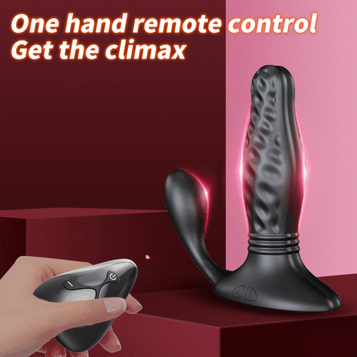YEAIN YY813 Anal Dildo Männer Prostata Stimulator mit 12 Vibrations & 3 Stoßfunktion Wasserdicht Analvibrator