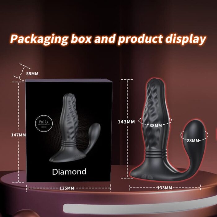 YEAIN YY813 Anal Dildo Männer Prostata Stimulator mit 12 Vibrations & 3 Stoßfunktion Wasserdicht Analvibrator