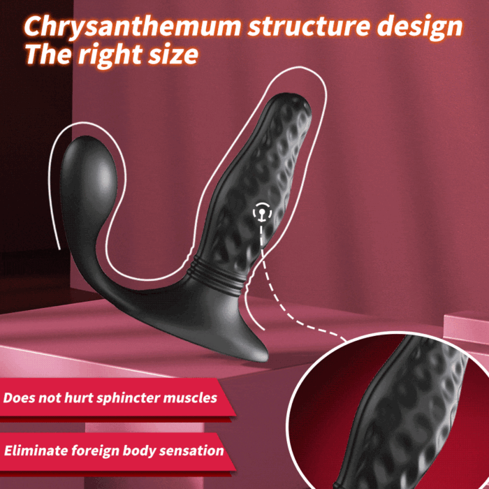 YEAIN YY813 Anal Dildo Männer Prostata Stimulator mit 12 Vibrations & 3 Stoßfunktion Wasserdicht Analvibrator