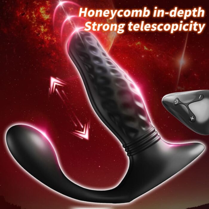 YEAIN YY813 Anal Dildo Männer Prostata Stimulator mit 12 Vibrations & 3 Stoßfunktion Wasserdicht Analvibrator