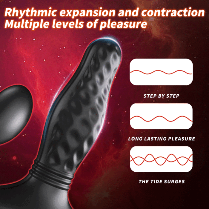 YEAIN YY813 Anal Dildo Männer Prostata Stimulator mit 12 Vibrations & 3 Stoßfunktion Wasserdicht Analvibrator