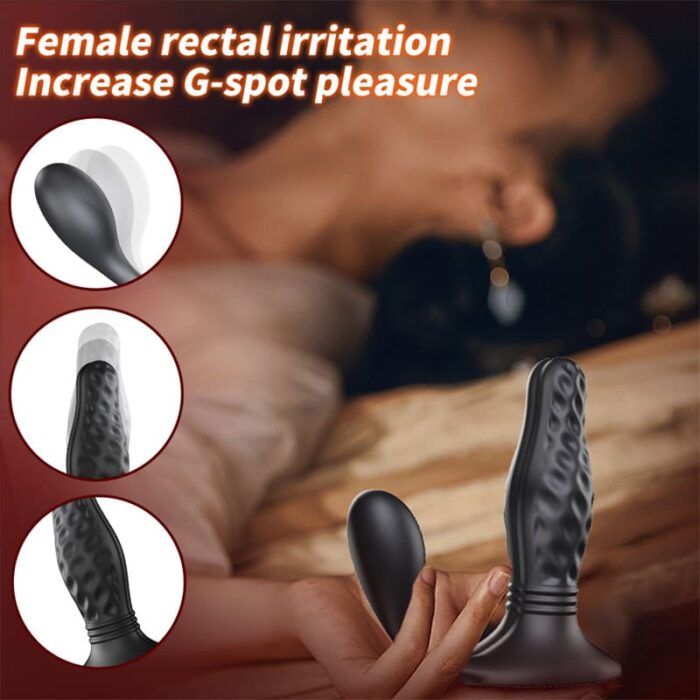 YEAIN YY813 Anal Dildo Männer Prostata Stimulator mit 12 Vibrations & 3 Stoßfunktion Wasserdicht Analvibrator